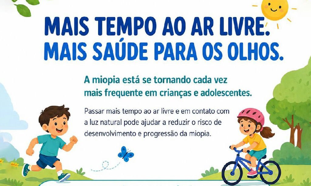 Miopia infantil: oftalmologistas alertam sobre telas e a importância do tempo ao ar livre