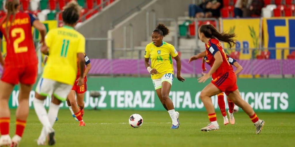 Seleção feminina sub-20 do Brasil se despede da Copa após derrota para a Espanha
