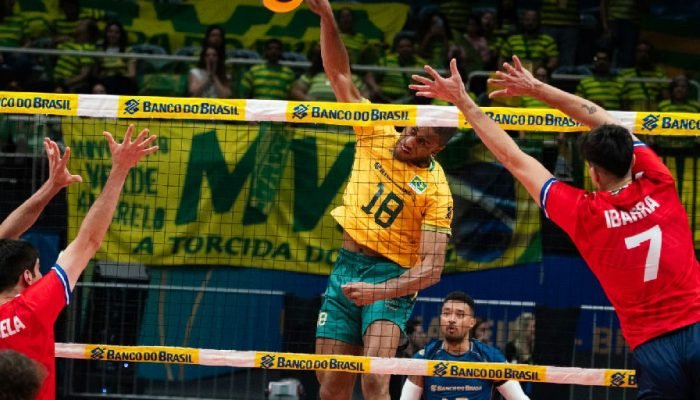 Brasil estreia com vitória convincente sobre o Chile no Sul-americano de vôlei masculino