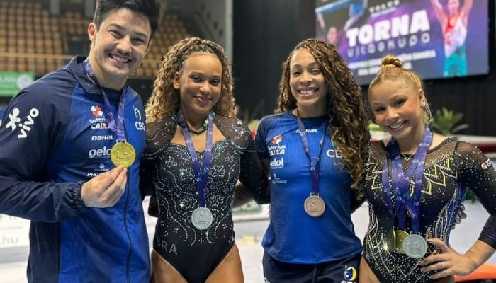 Ginástica brasileira brilha na Hungria e encerra Copa do Mundo com seis pódios